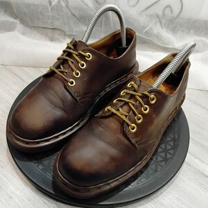 VINTAGE Dr. Martens 1561 Gibson Low Brown Leather Womens Oxfords 4 Eyelet SZ 6